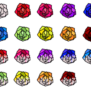 【フリー素材】塗られた薔薇のステンドグラス