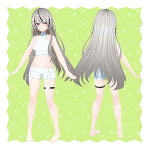 【XAvatar版無料】オリジナル3Dモデル「ウルフちゃん」#Wolfchan3D 缩略图 3