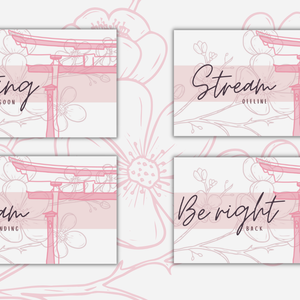 Pink Blossom Twitch Pack / Overlay / Panels / Vtuber / OBS