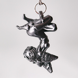 A little quiet, dog girl "BLACK" / PENDANT