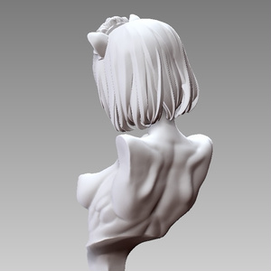 『​Stepgirl-CAT STATUE』 STL file for 3D printing 缩略图 4