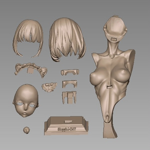 『​Stepgirl-CAT STATUE』 STL file for 3D printing 缩略图 6