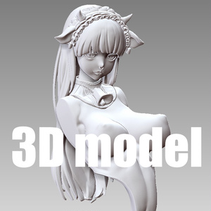 『​Stepgirl-COW STATUE』 STL file for 3D printing