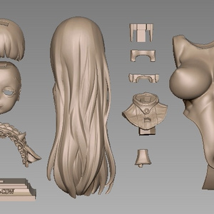 『​Stepgirl-COW STATUE』 STL file for 3D printing 缩略图 6