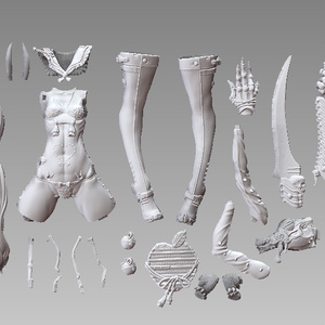 『GreenAppleMemon / 吽』　STL file for 3D printing 缩略图 10