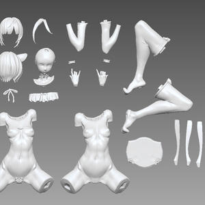 『Stepgirl-FOX』　STL file for 3D printing 缩略图 9