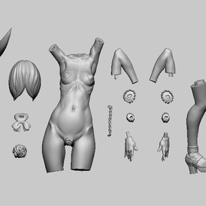 『Stepgirl-RABBIT』　STL file for 3D printing 缩略图 11