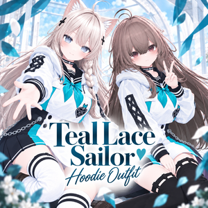 Teal_Lace_Sailor_Hoodie_Outfit【しなの/輝夜対応】