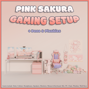 Pink Sakura Gaming Setup + Deco! ⋆｡°✩