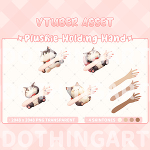 Vtuber Asset | Christmas Creature Pillow_Grumpy Cat