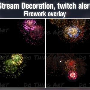 Vtuber | New Year's Eve Fireworks Overlay | Party Decoration | Streamer Decor | Festive Decor | Holiday Party Accent