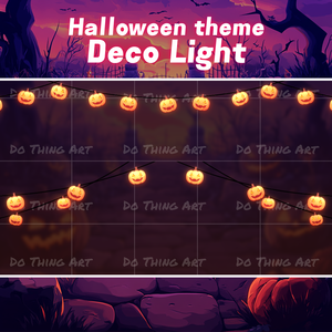 Vtuber Assets | Vtuber Halloween Animated Lights | Trick or Treat | Twitch Streamer | Party Decoration | Vtuber Halloween Costume | Streamer