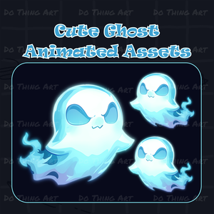 Vtuber Assets | Animated Cute Ghost Asset | Trick or Treat | Twitch Streamer | Party Decoration | Vtuber Halloween Costume