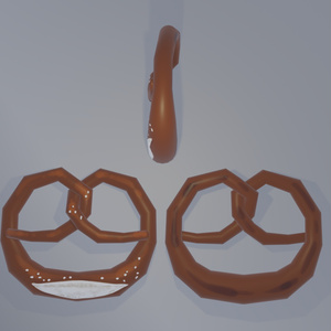 プレッツェルと白ビール【無料セット】　Free 3Dmodel Pretzel and Wheat beer 缩略图 2