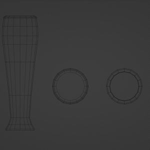 プレッツェルと白ビール【無料セット】　Free 3Dmodel Pretzel and Wheat beer 缩略图 5