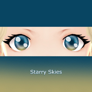 Starry skies VRoid blue yellow star eye texture 