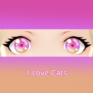 I Love Cats VRoid eye texture pink/purple/orange