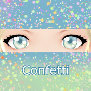 Confetti VRoid eye texture blue/green/yellow 
