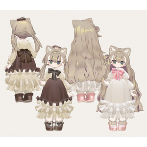 キプフェル対応∴Perlen Creme Kleid 缩略图 4