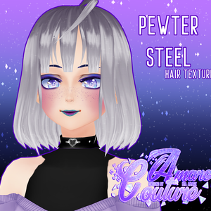 [AC] PEWTER STEEL HAIR TEXTURE