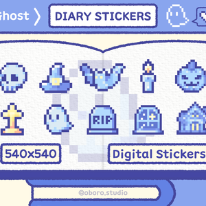 ピクセルゴスートステッカーセット / Pixel Ghost Sticker Pack