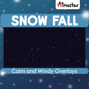 Animated Snow Overlays - Cozy Calm and Windy Snow Fall Video Assets with Vertical and Horizontal Layouts for Winter Holiday Live Streams