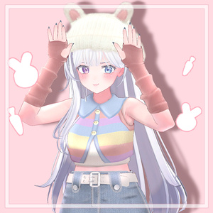 [kikyo] Cutie rabbit hat set (VRC 3Dアイテム) 缩略图 12