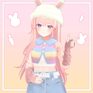 [kikyo] Cutie rabbit hat set (VRC 3Dアイテム) 缩略图 3