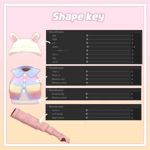 [kikyo] Cutie rabbit hat set (VRC 3Dアイテム) 缩略图 10