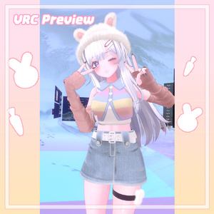 [kikyo] Cutie rabbit hat set (VRC 3Dアイテム) 缩略图 11