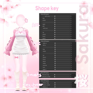 [maya / 舞夜] Sakura Cardigan Set (VRC 3Dアイテム) 缩略图 6