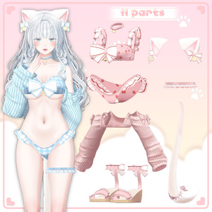 「マヌカ」Lovely Neco Bikini (VRC 3Dアイテム) 缩略图 8