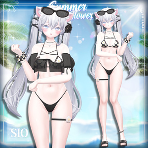 [6アバター対応] Summer Flower💙 (VRC 3Dアイテム) 缩略图 10