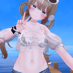 [6アバター対応] Summer Flower💙 (VRC 3Dアイテム) 缩略图 17