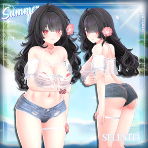 [6アバター対応] Summer Flower💙 (VRC 3Dアイテム) 缩略图 8