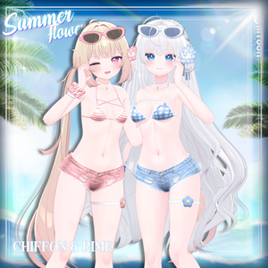 [6アバター対応] Summer Flower💙 (VRC 3Dアイテム) 缩略图 9