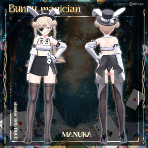[7アバター対応] Bunny magician🐇🖤 (VRC 3Dアイテム) 缩略图 7