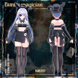 [7アバター対応] Bunny magician🐇🖤 (VRC 3Dアイテム) 缩略图 12