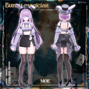 [7アバター対応] Bunny magician🐇🖤 (VRC 3Dアイテム) 缩略图 6