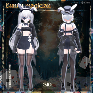 [7アバター対応] Bunny magician🐇🖤 (VRC 3Dアイテム) 缩略图 11