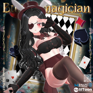 [7アバター対応] Bunny magician🐇🖤 (VRC 3Dアイテム) 缩略图 5
