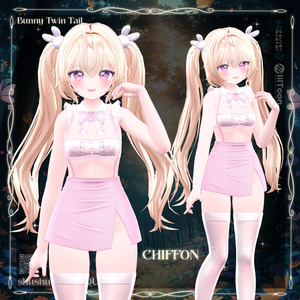 [VRC Hair] Bunny Twin Tail🐇🖤 (8アバター対応) 缩略图 6