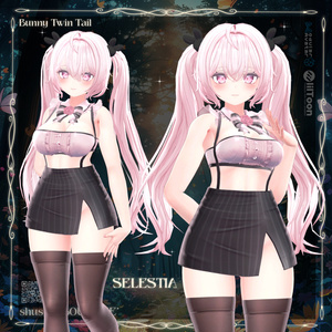 [VRC Hair] Bunny Twin Tail🐇🖤 (8アバター対応) 缩略图 8