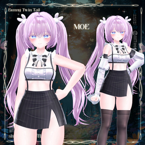 [VRC Hair] Bunny Twin Tail🐇🖤 (8アバター対応) 缩略图 4