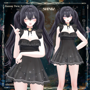 [VRC Hair] Bunny Twin Tail🐇🖤 (8アバター対応) 缩略图 11