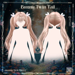 [VRC Hair] Bunny Twin Tail🐇🖤 (8アバター対応) 缩略图 3