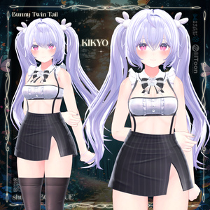 [VRC Hair] Bunny Twin Tail🐇🖤 (8アバター対応) 缩略图 10