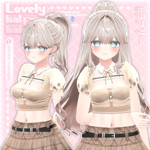 [VRC Hair] Lovely half-up hair💛 (8アバター対応) 缩略图 7
