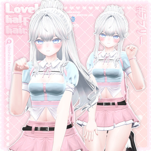 [VRC Hair] Lovely half-up hair💛 (8アバター対応) 缩略图 9