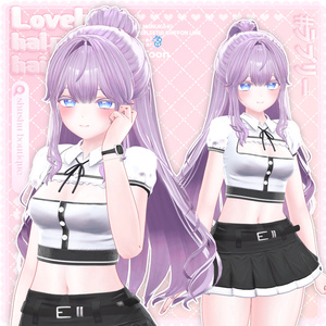 [VRC Hair] Lovely half-up hair💛 (8アバター対応) 缩略图 8